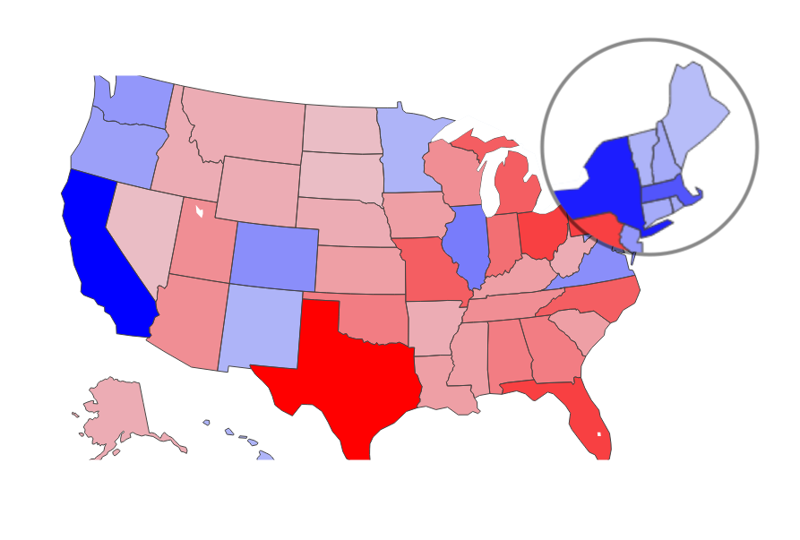 USA 2024 presidential election map